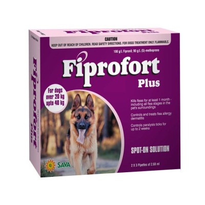 Sava Healthcare Fiprofort for Dogs with 20 to 40 kg body Weight